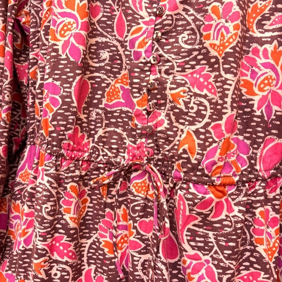 Summersalt Countryside Poplin Button Down Midi Dress Vineyard Blooms Pinot 2X - Picture 13 of 16